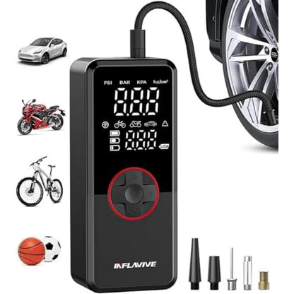 Air Tire Inflator: Portable Air Compressor 150PSI Faster – Front View
