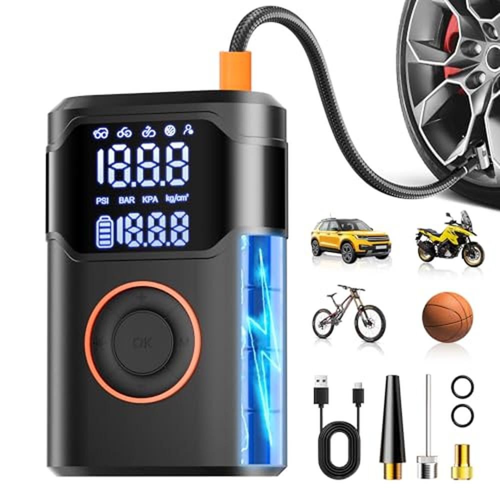 Air Tire Inflator: Portable Air Compressor 150PSI – Front View