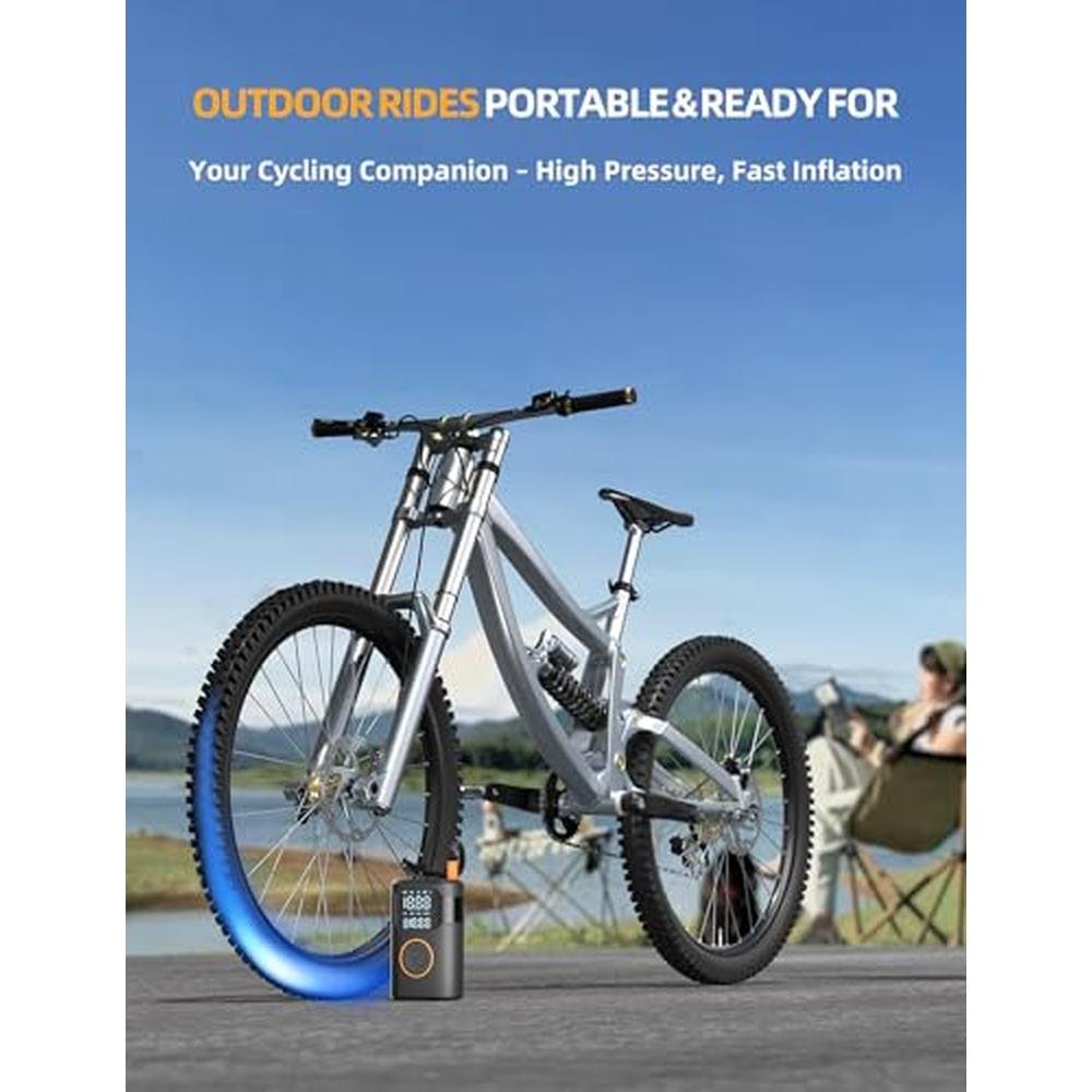 Air Tire Inflator: Portable Air Compressor 150PSI – In Use