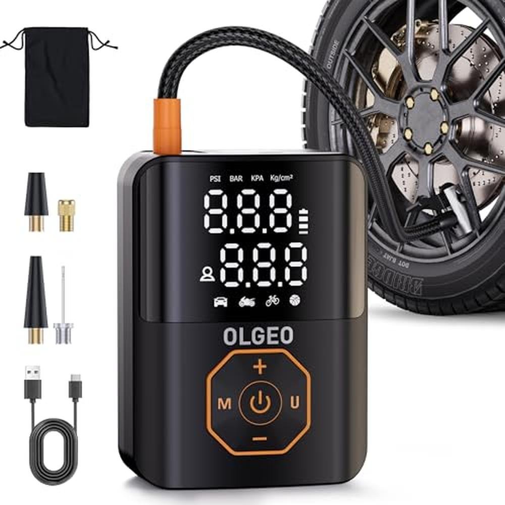 Air Tire Inflator: Portable Air Compressor 160PSI – Front View