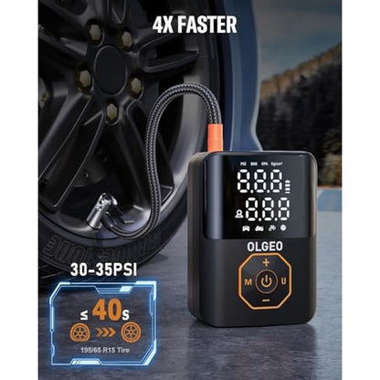 Air Tire Inflator: Portable Air Compressor 160PSI – Close-up Detail