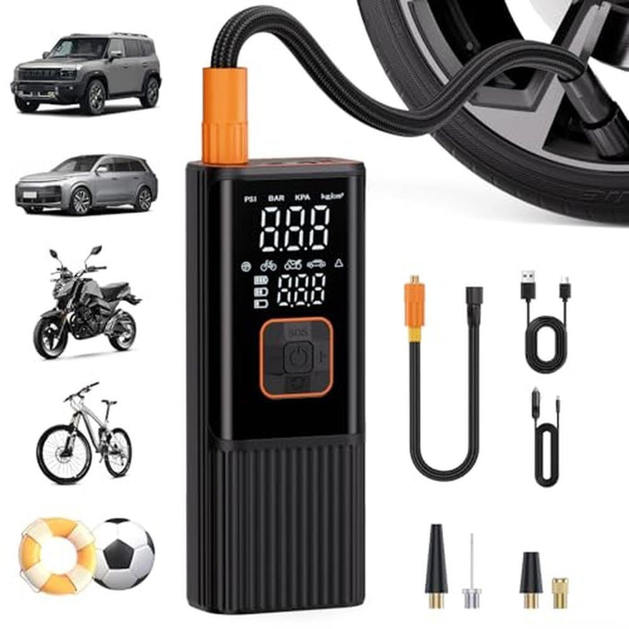 Air Tire Inflator: Portable Air Compressor 180 PSI – Front View