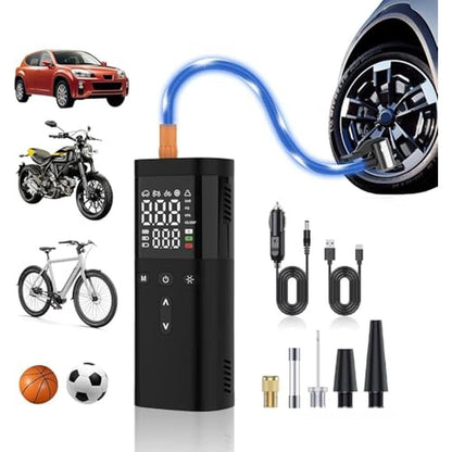 Air Portable Compressor: FNKJGS Tire Inflator 25000mAh – Front View
