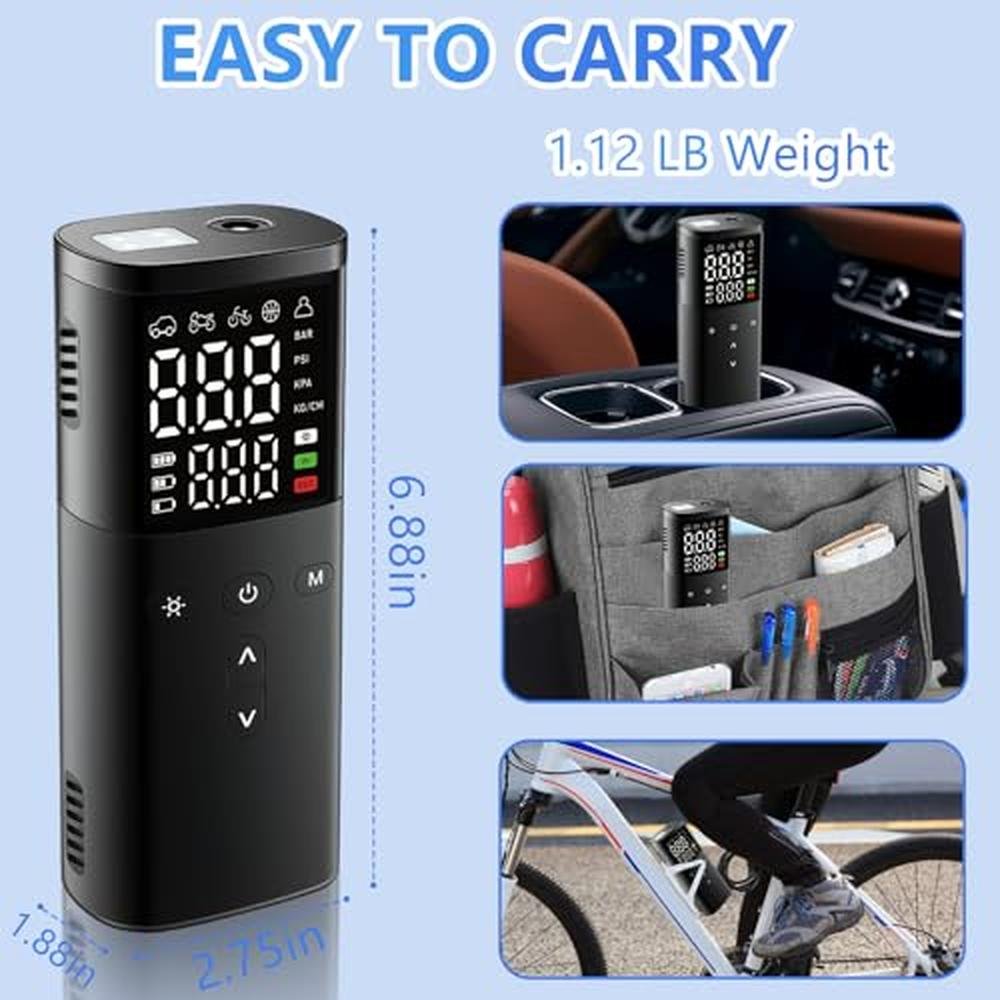 Air Portable Compressor: FNKJGS Tire Inflator 25000mAh – In Use