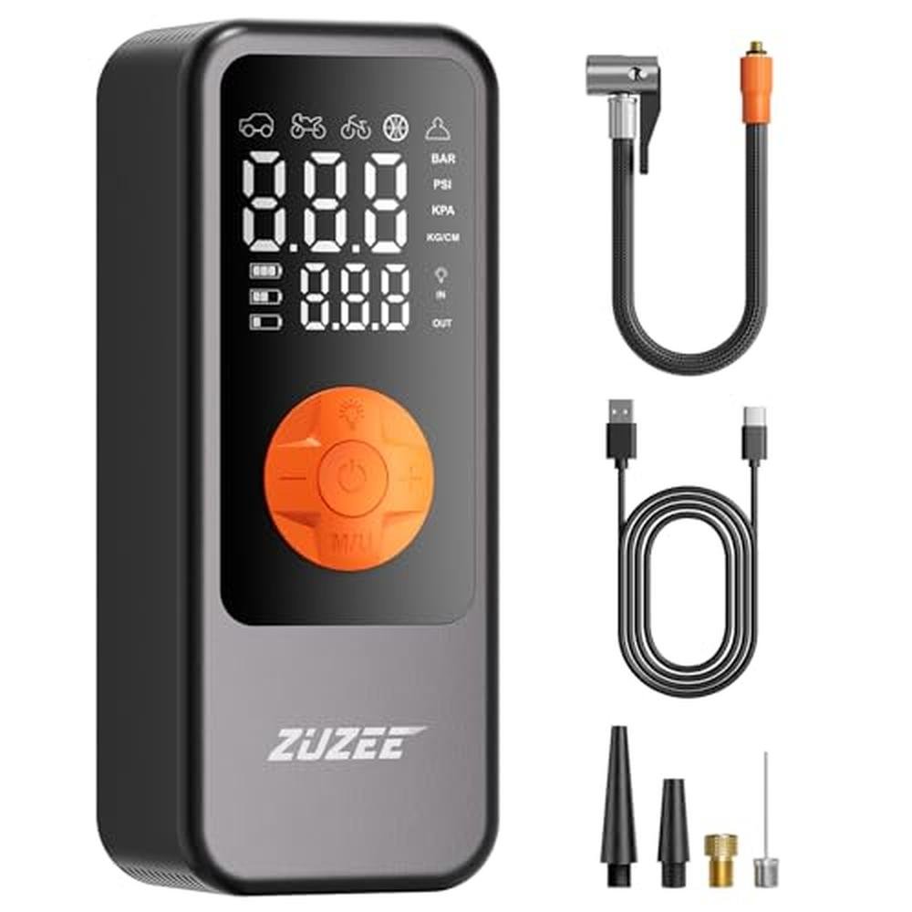 Tire Inflator: Portable Air Compressor 4x Faster High – Front View