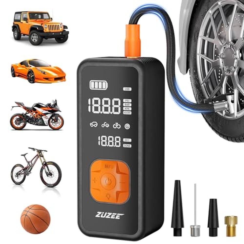 Tire Inflator: Premium USA Brand 150PSI Portable Air – Front View