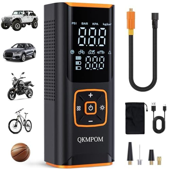Air Tire Compressor: Portable 180 PSI Cordless Air Pump – Front View