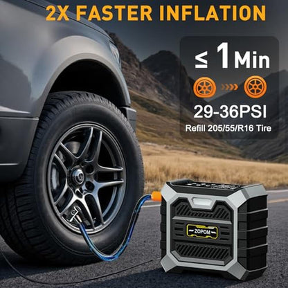 Air Portable Compressor: USA Warehouse Tire Inflator – Side View