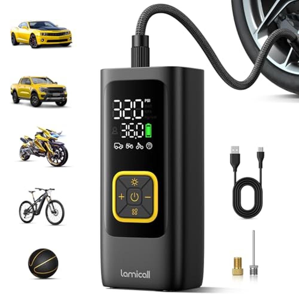 Air Bike Accessory: Lamicall Tire Inflator Portable Air – Front View