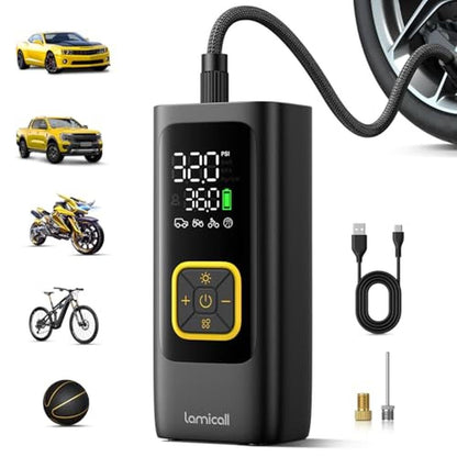 Air Bike Accessory: Lamicall Tire Inflator Portable Air – Front View