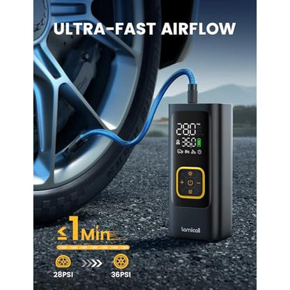 Air Bike Accessory: Lamicall Tire Inflator Portable Air – Side View