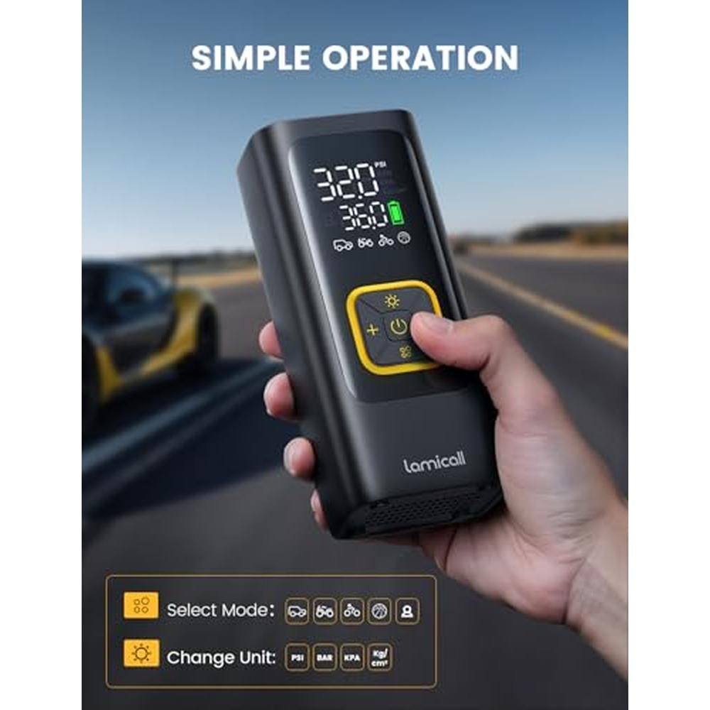 Air Bike Accessory: Lamicall Tire Inflator Portable Air – Packaging