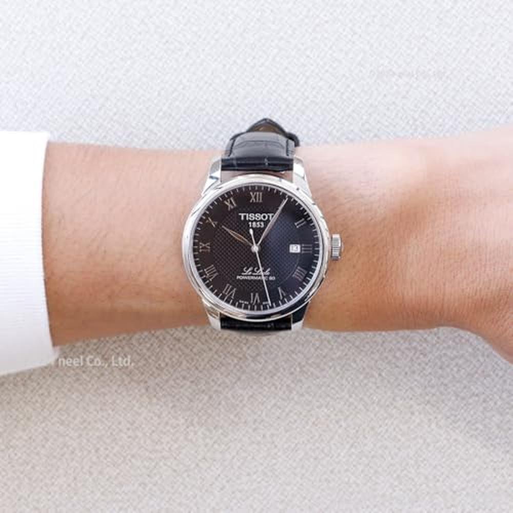 Tissot Men's Le Locle Stainless Steel Dress Watch – Side View