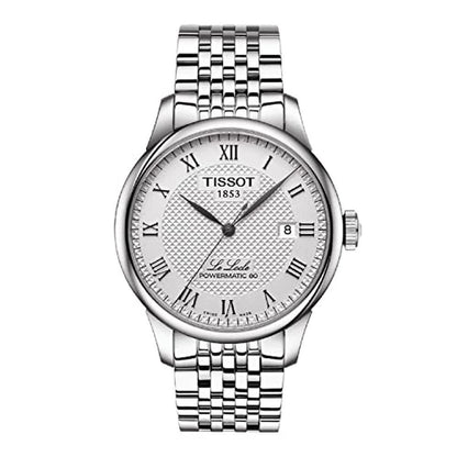 Tissot Mens: Le Locle Stainless Steel Dress Watch Grey – Front View