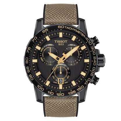 Black Tissot: Tissot Mens Supersport Chrono 316L Stainless – Front View