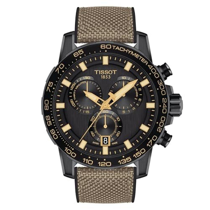 Black Tissot: Tissot Mens Supersport Chrono 316L Stainless – Front View