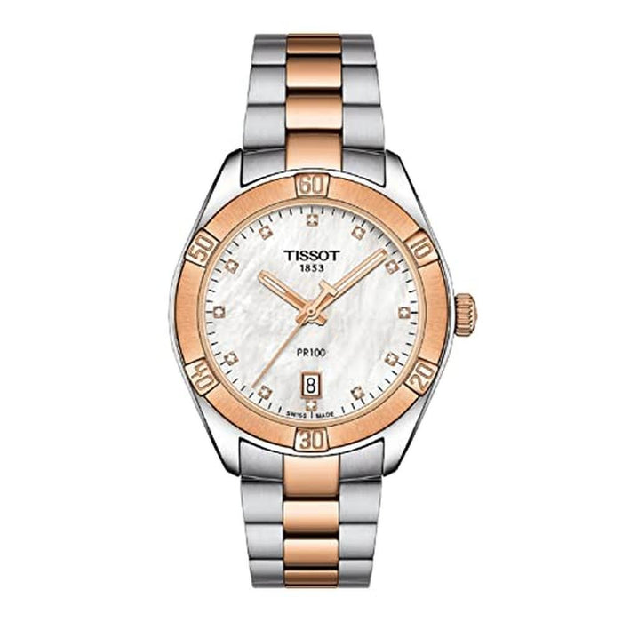 Stainless Steel: Tissot PR 100 Sport Chic 316L Stainless – Front View