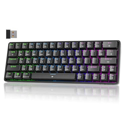 Gaming Keyboard: TMKB T63 60% Wireless Mechanical Keyboard – Front View