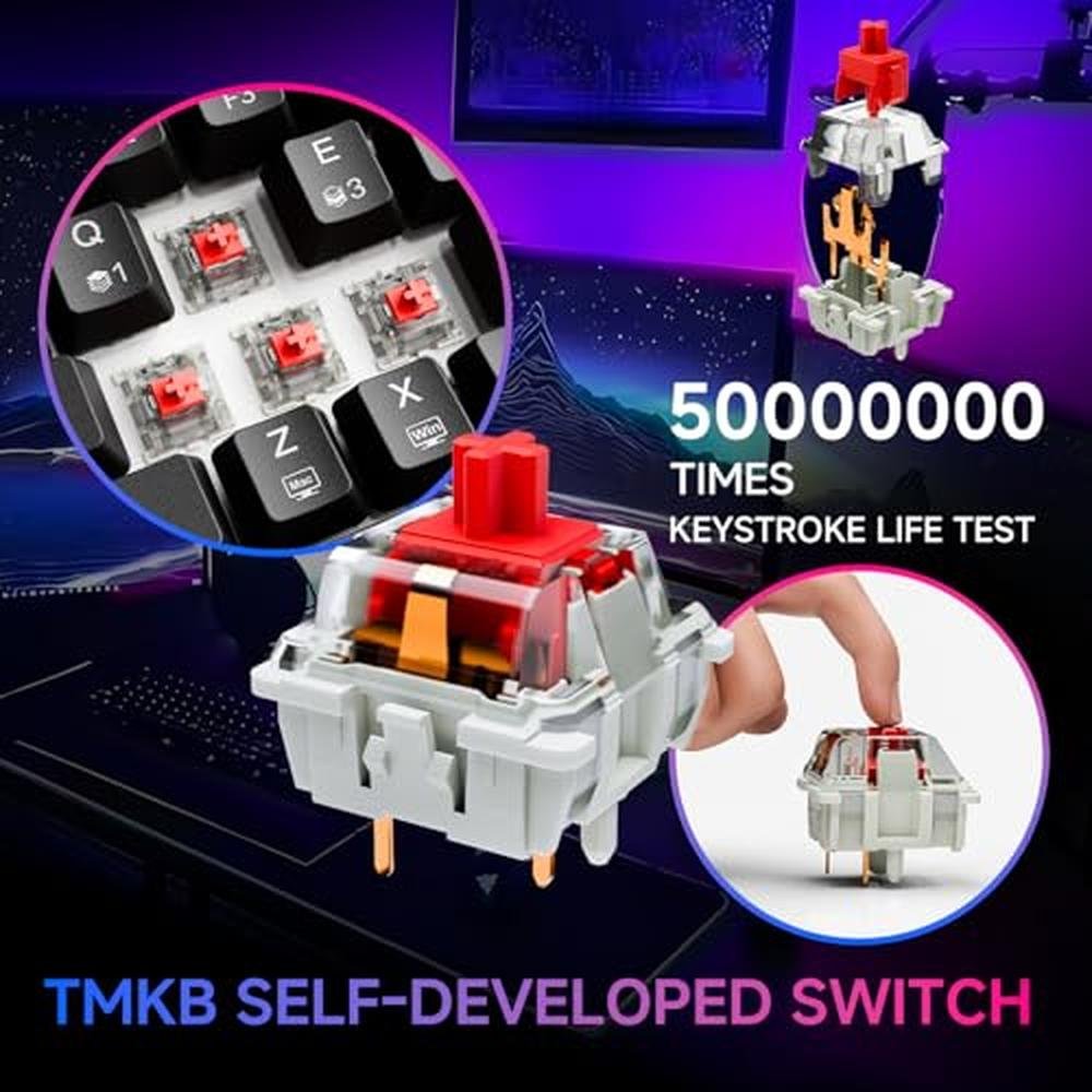 Gaming Keyboard: TMKB T63 60% Wireless Mechanical Keyboard – In Use