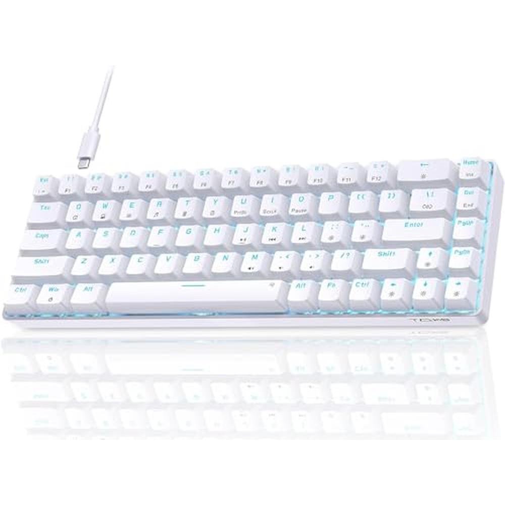 Gaming Keyboard: TMKB T68SE 60% Mechanical Keyboard LED – Front View