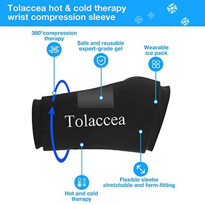 Wrist Tolaccea: Tolaccea Wrist Ice Pack Wrap Heating Pad – In Use