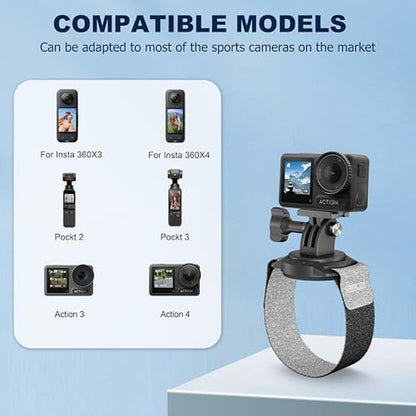 Osmo Action 5 Pro Head Strap: Tomat Magnetic Headband Mount – Side View