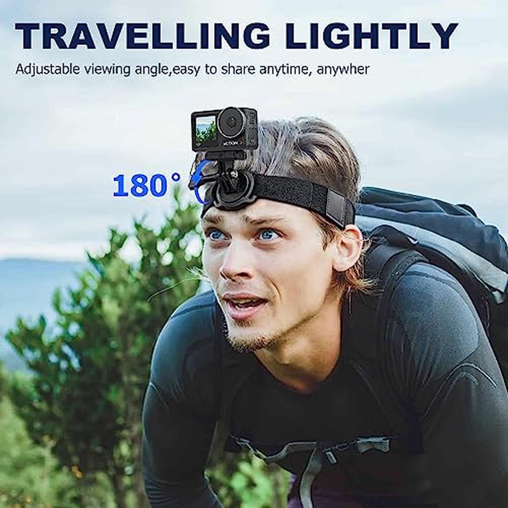 Osmo Action 5 Pro Head Strap: Tomat Magnetic Headband Mount – Close-up Detail