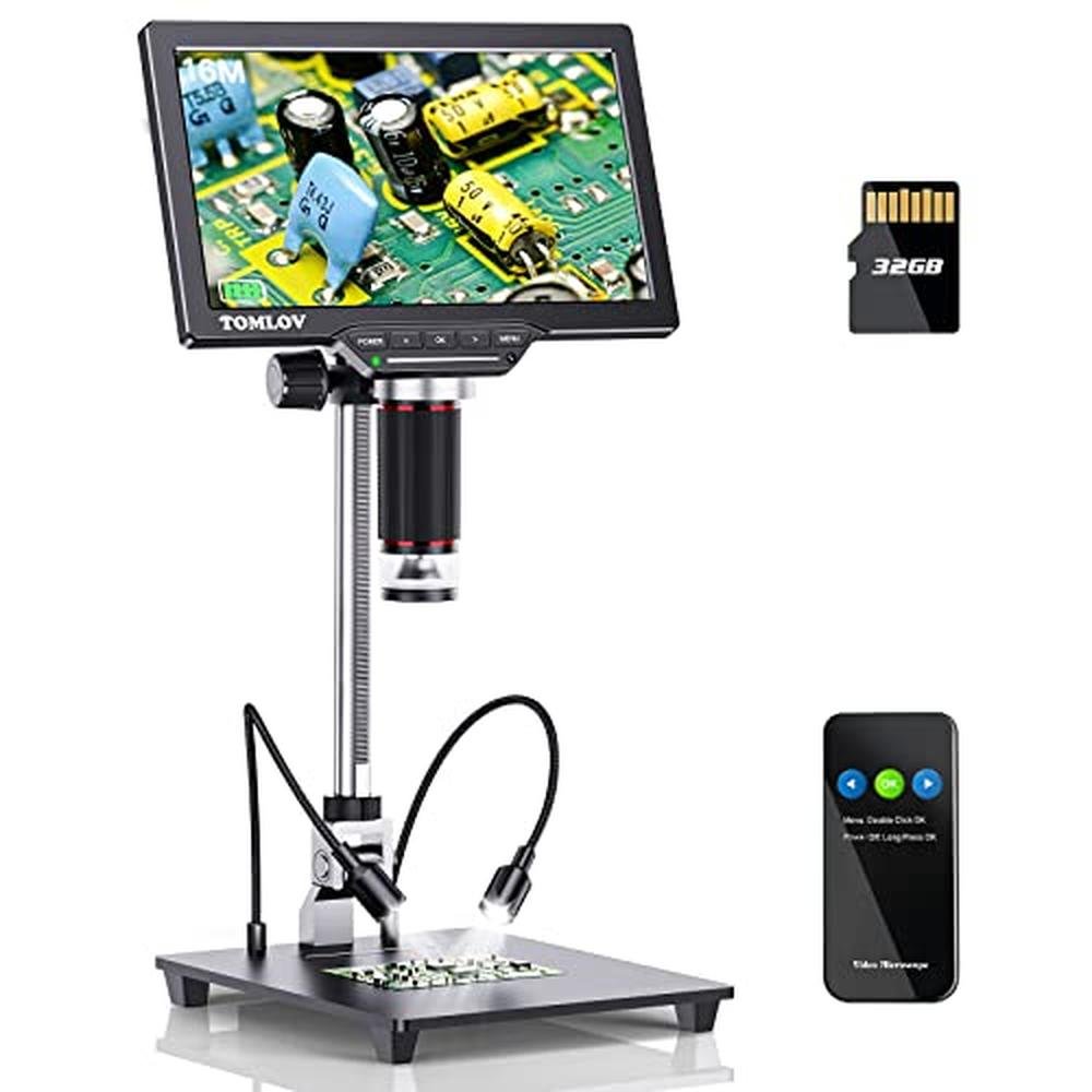 Microscope Digital: TOMLOV DM201 Pro 1200X HDMI Digital – Front View