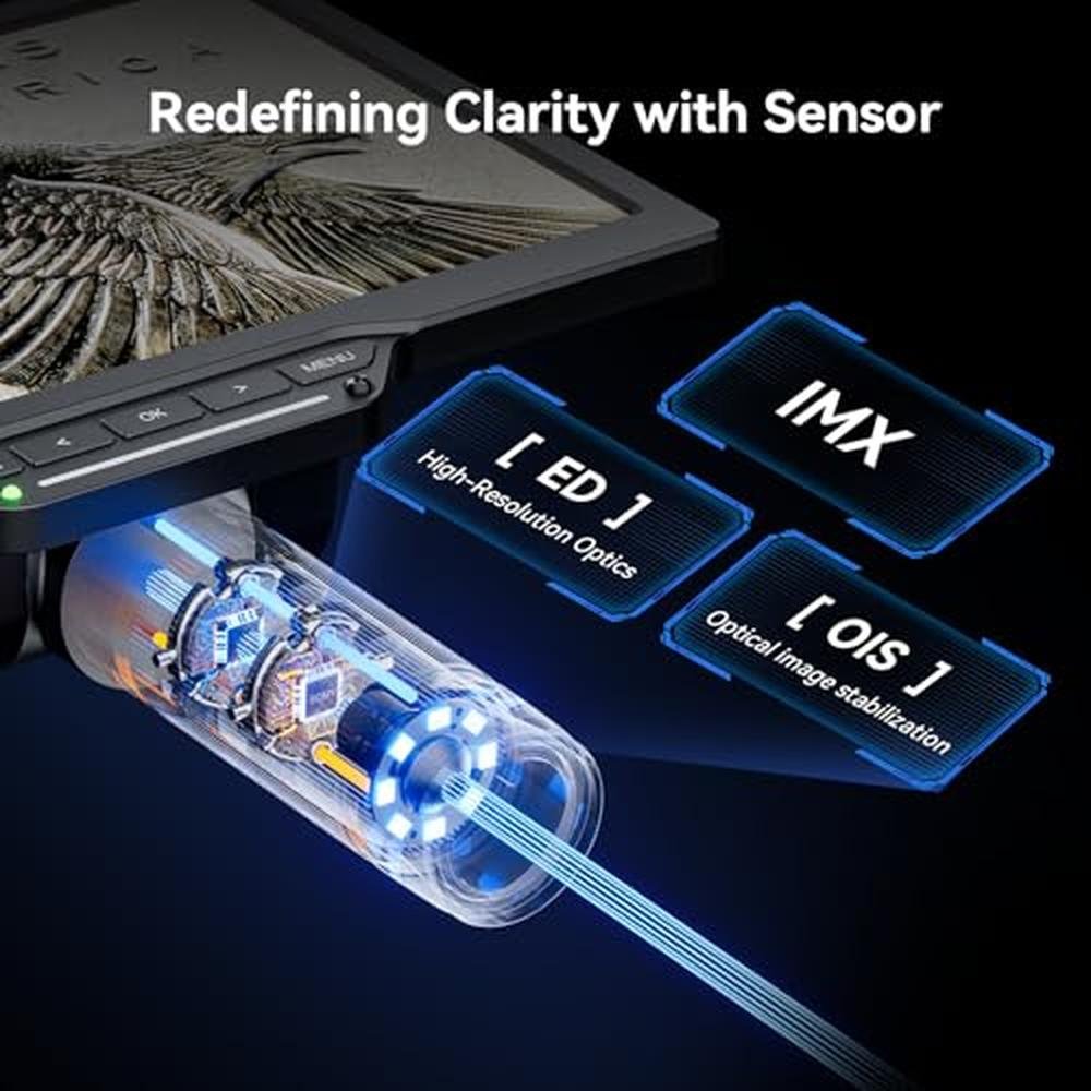 Microscope Digital: TOMLOV DM201 Pro 1200X HDMI Digital – Side View
