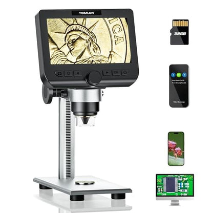 Digital Microscope: TOMLOV DM4 Pro 4.3 LCD Digital – Front View