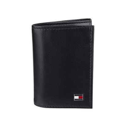 Tommy Hilfiger Men's Leather Trifold Wallet – Front View