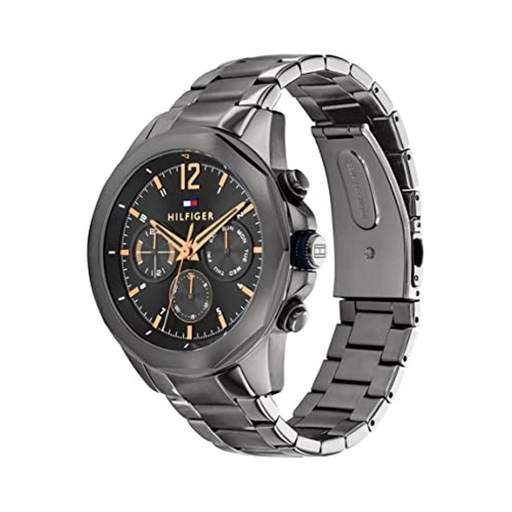 Tommy Hilfiger: Men's Multifunction Stainless Steel Case – Close-up Detail