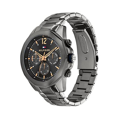Tommy Hilfiger: Men's Multifunction Stainless Steel Case – Close-up Detail
