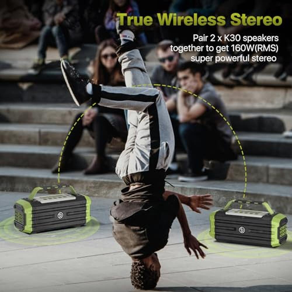 Speaker Tomproad: TOMPROAD Portable Bluetooth Speaker 120W – In Use