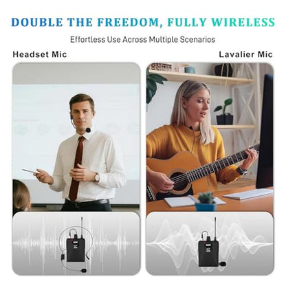 Mics TONALUXE: TONALUXE 4 Channel Wireless Lapel Microphone – Side View