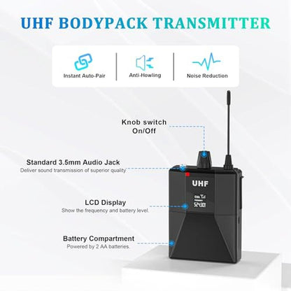 Mics TONALUXE: TONALUXE 4 Channel Wireless Lapel Microphone – Packaging