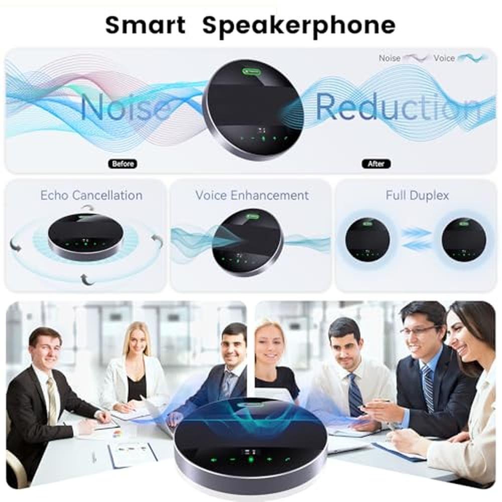 Bluetooth Tongveo: TONGVEO 2-in-1 Conference Speaker and – Side View