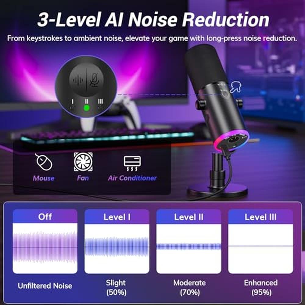 TONOR Dynamic Gaming Microphone – Side View