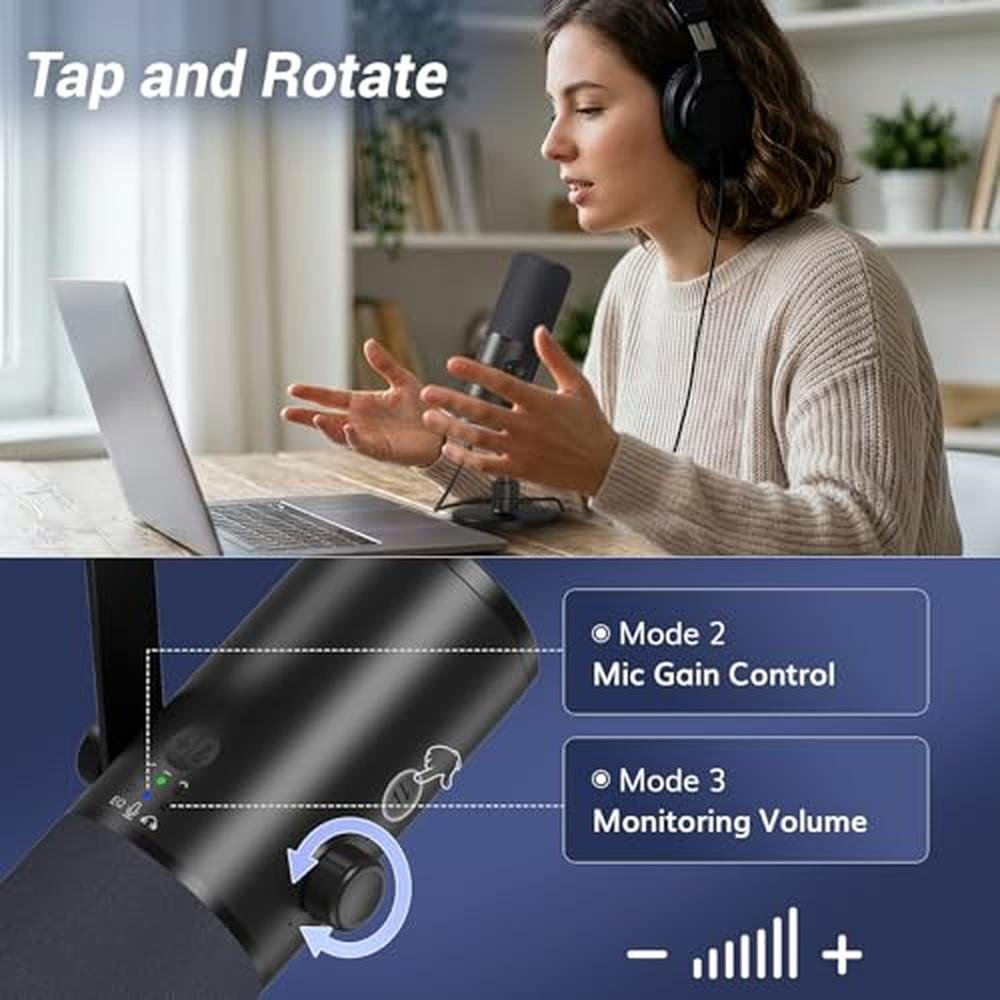 TONOR Dynamic Podcast Microphone for Studio – In Use