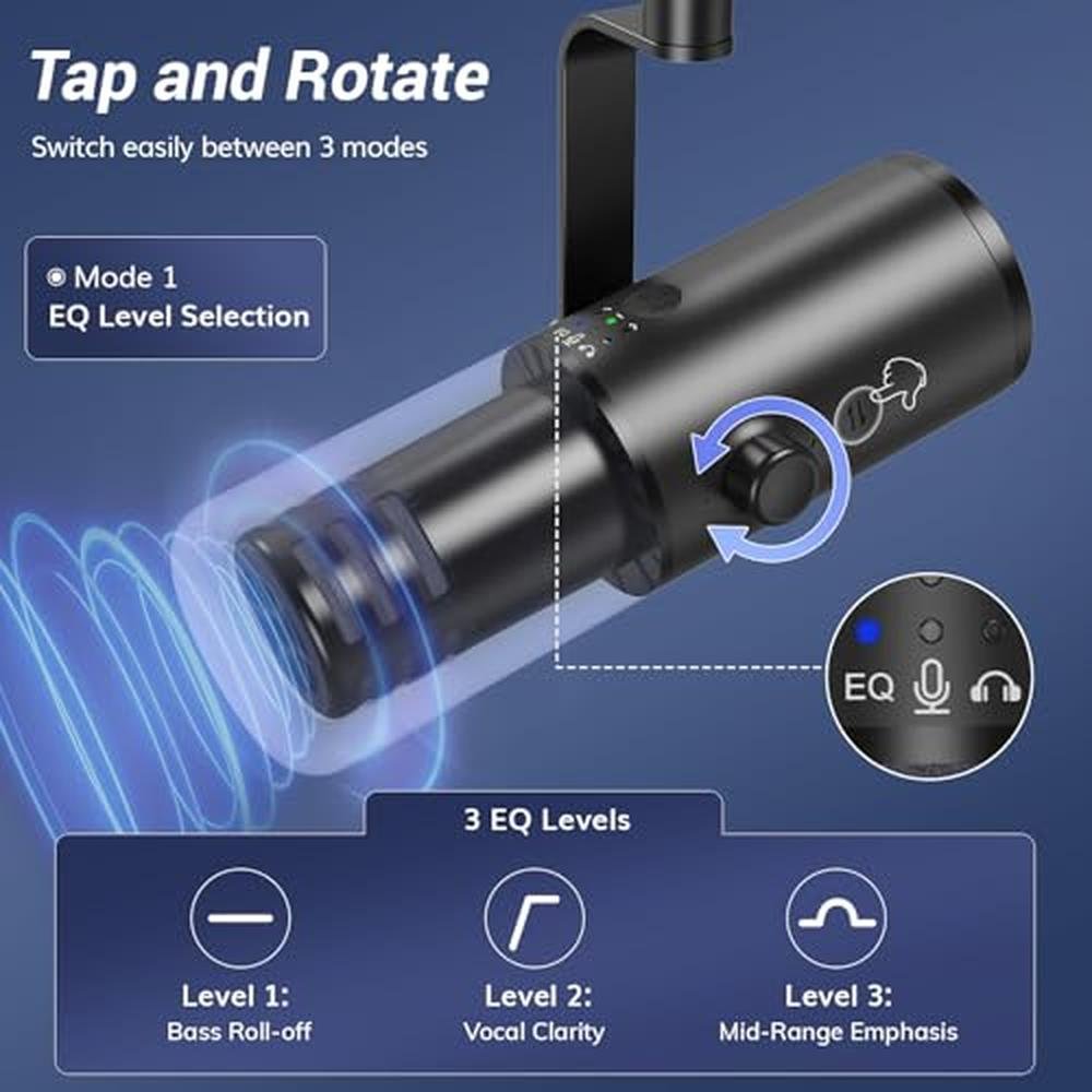 TONOR Dynamic Podcast Microphone for Studio – Close-up Detail