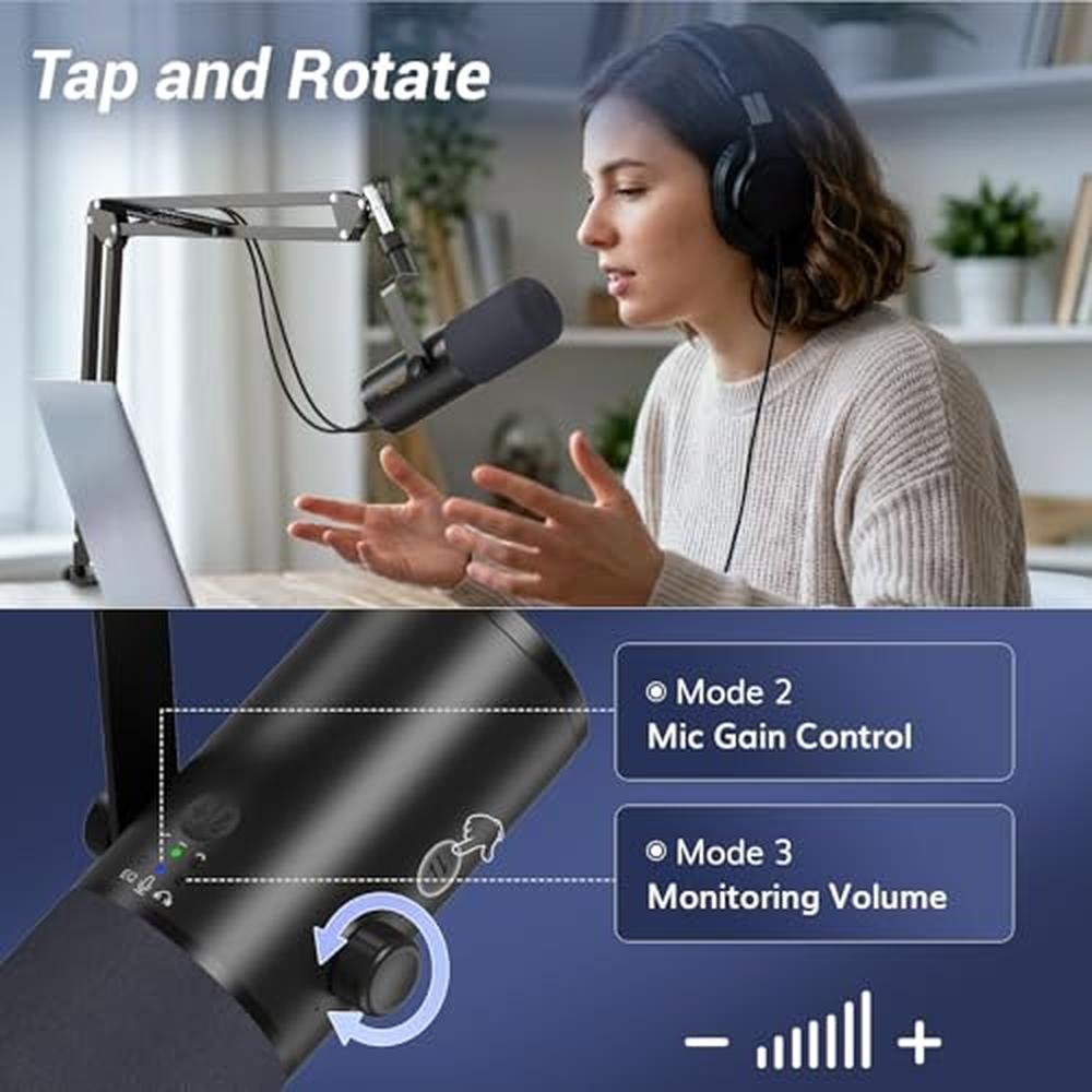 TONOR Dynamic Podcast Microphone for Studio – In Use