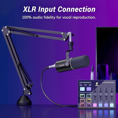 TONOR Dynamic Podcast Microphone Kit – Side View
