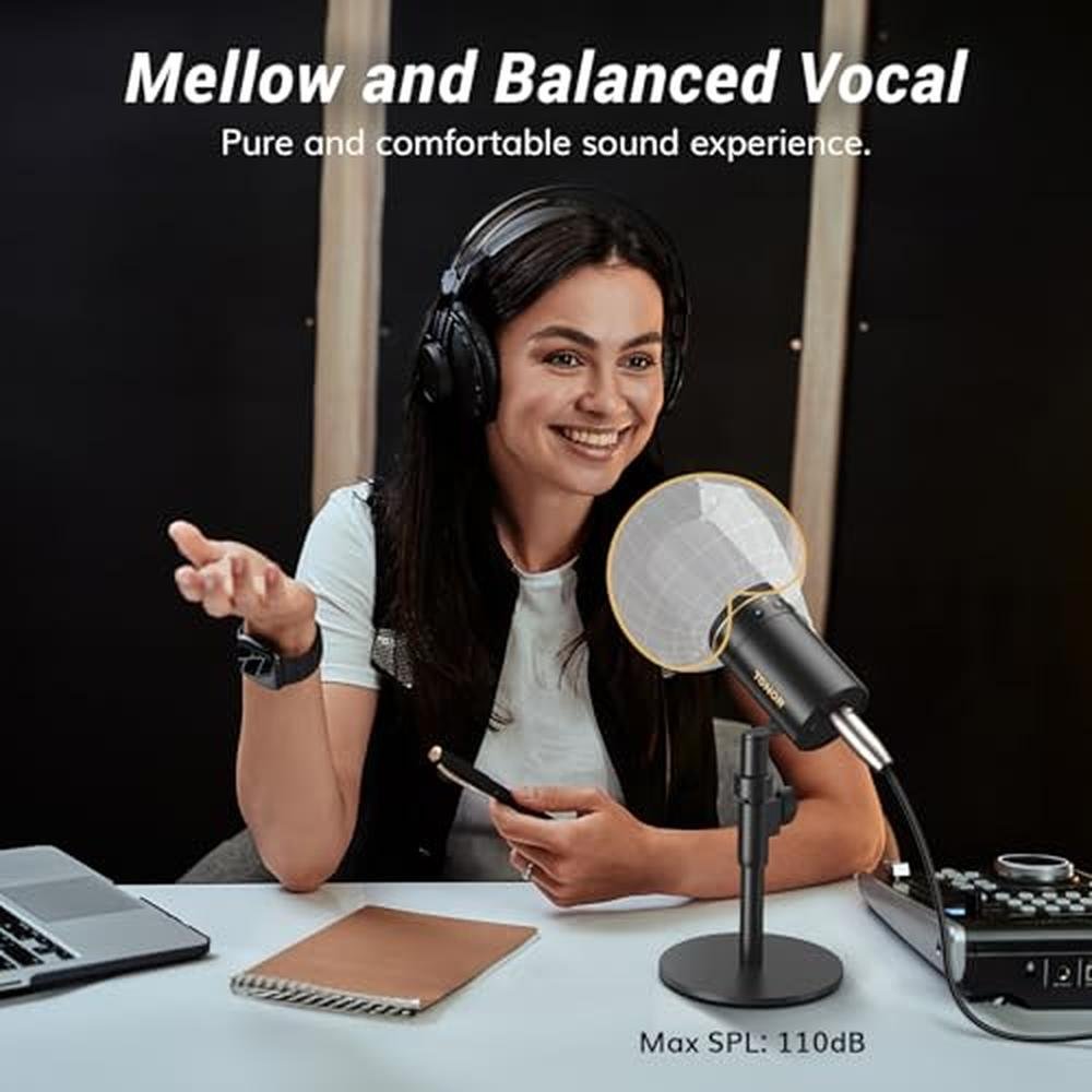 TONOR Dynamic Podcast Microphone – Side View