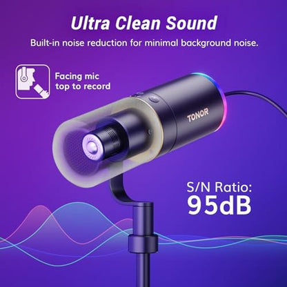 TONOR Dynamic Podcast Microphone – Close-up Detail