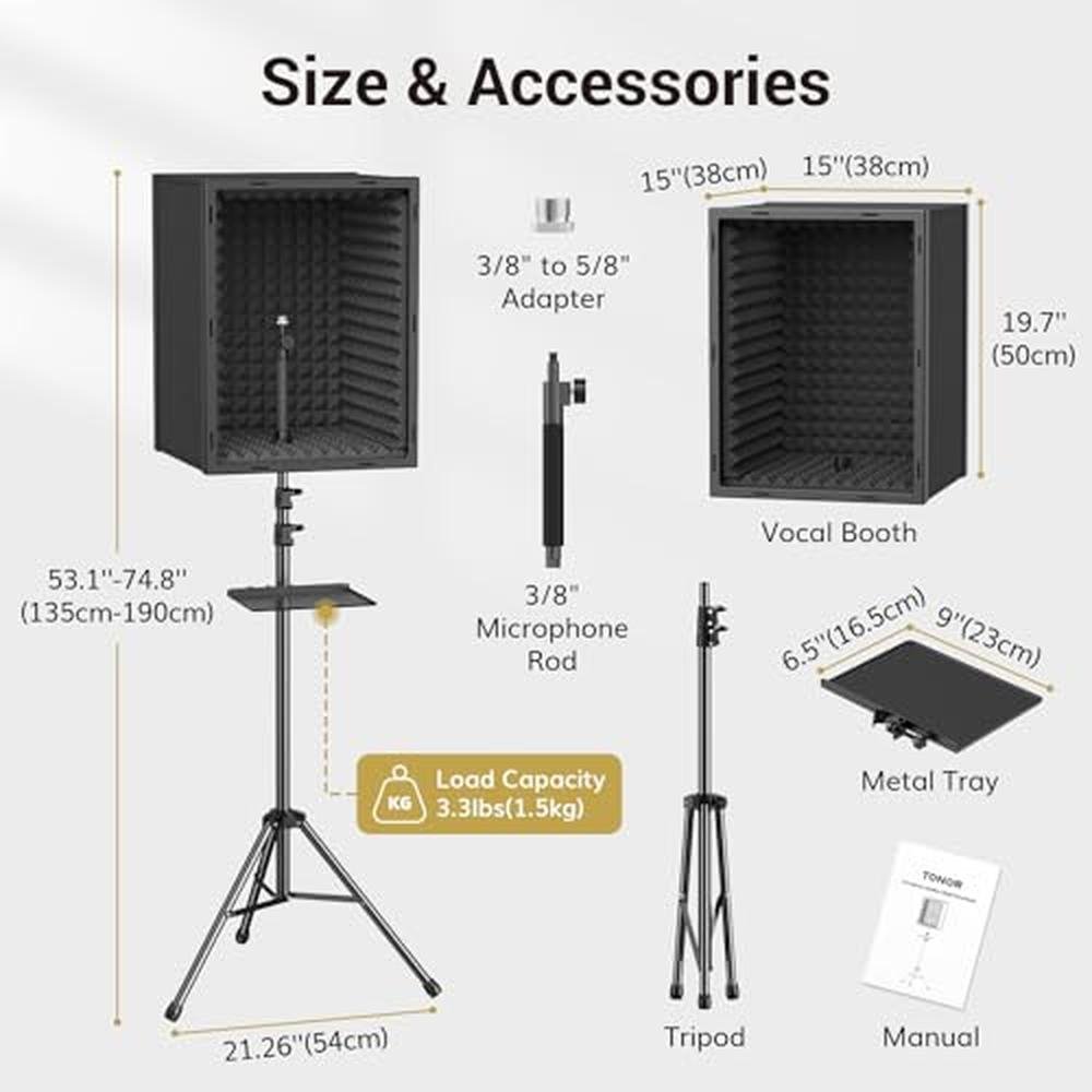 TONOR Microphone Isolation Shield – In Use