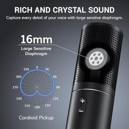 TONOR USB Podcast Microphone: Gaming PC Studio Streaming – Side View