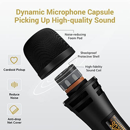 Microphone Mic: TONOR Wireless UHF Karaoke Microphone System – Side View