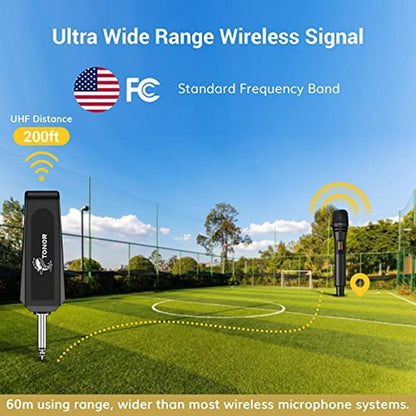 Microphone Mic: TONOR Wireless UHF Karaoke Microphone System – Close-up Detail