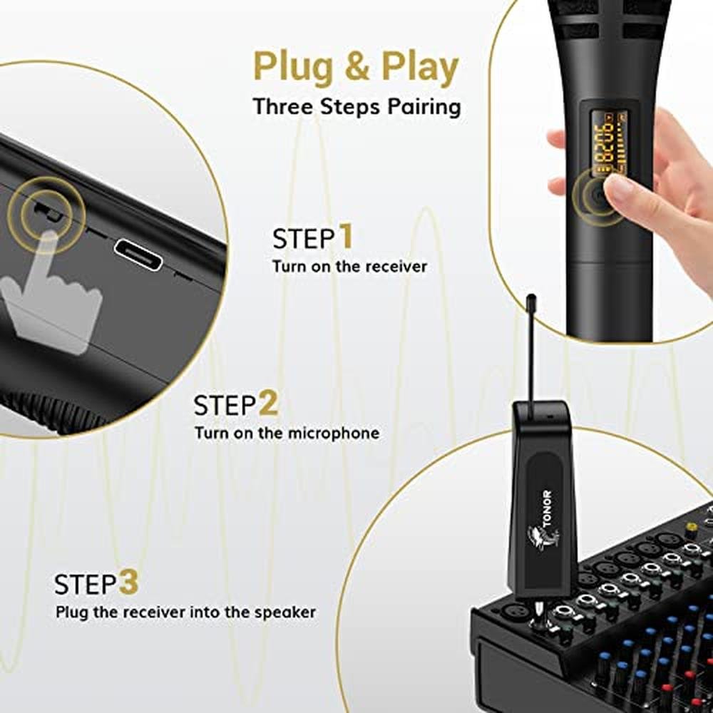 Microphone Mic: TONOR Wireless UHF Karaoke Microphone System – Packaging
