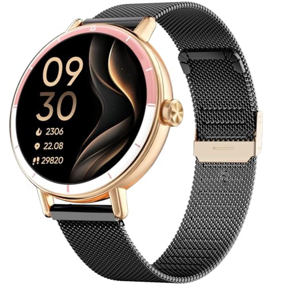 TOOBUR Smart Watch for Women: Two Interchangeable Bands – Front View